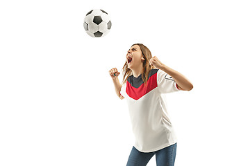 Image showing egyptian football fan on white background