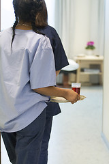 Image showing Nurse Serving Lunch