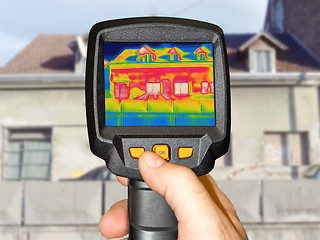 Image showing Detecting Heat Loss Outside building Using Thermal Camera