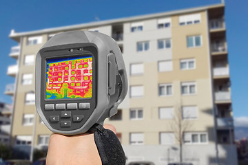 Image showing Detecting Heat Loss Outside building Using Thermal Camera