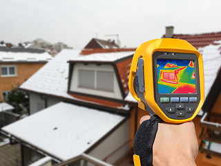 Image showing Detecting Heat Loss Outside building Using Thermal Camera