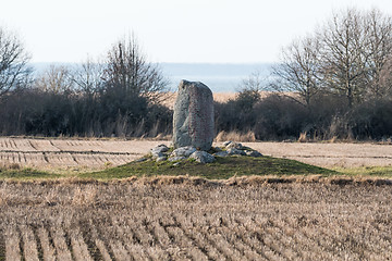 Image showing Standing stone with runes