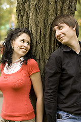 Image showing couple near the tree