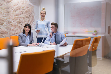 Image showing Business Team At A Meeting at modern office building