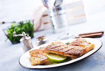 Image showing fried fish on plate