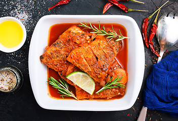 Image showing fish with tomato sauce 