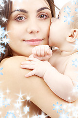 Image showing portrait of happy mother with baby 