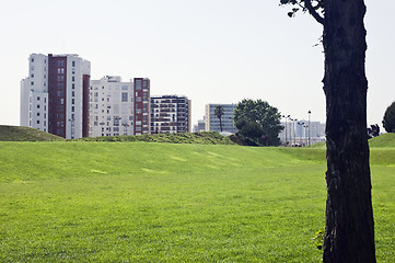 Image showing Panorama of a urban park, Lisbon, Portugal