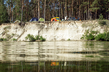 Image showing Camping on the cliff