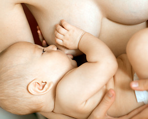 Image showing Mother Breast Feeding Baby