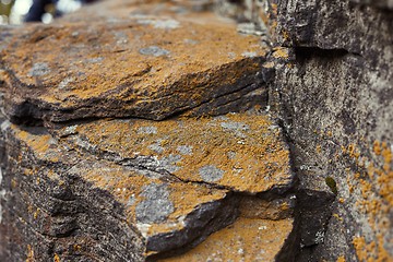 Image showing Dark rock boulder