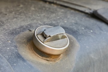 Image showing Fuel cap of a truck