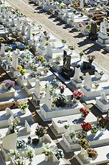 Image showing Catholic cemetery in Alentejo, Portugal