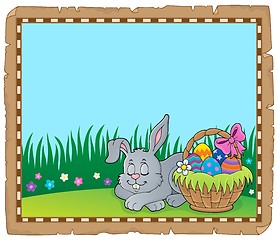 Image showing Easter rabbit theme parchment 4