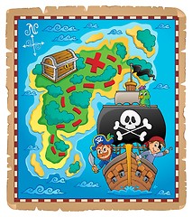 Image showing Pirate map theme image 6