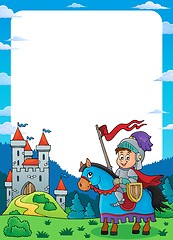 Image showing Knight on horse theme frame 1