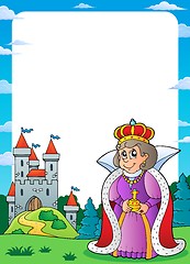 Image showing Queen and castle theme frame 1