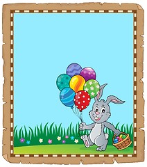 Image showing Easter rabbit theme parchment 2