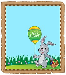 Image showing Easter rabbit theme parchment 5