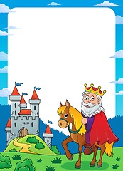 Image showing King on horse theme frame 1