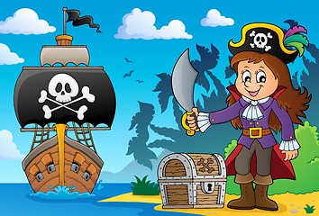 Image showing Pirate girl theme image 5