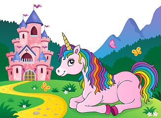 Image showing Lying unicorn theme image 4