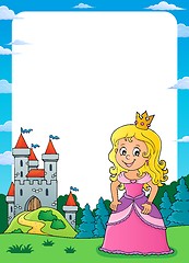 Image showing Princess and castle theme frame 2