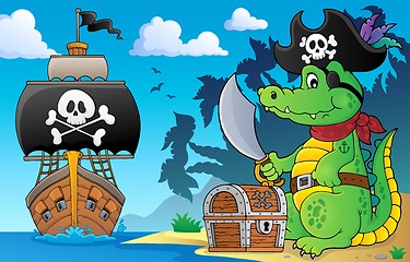 Image showing Pirate crocodile theme 5