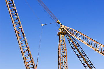 Image showing Detail of a lifting crane at a marble quarry, Alentejo, Portugal