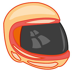 Image showing Helmet for protection of the head beside racer
