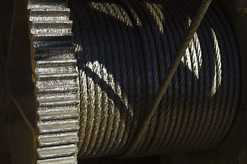 Image showing Detail of a winch reel