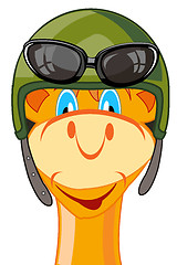 Image showing Mug animal camel in defensive send with spectacles