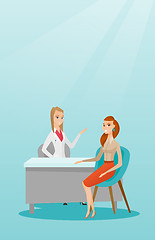 Image showing Doctor consulting female patient in office.