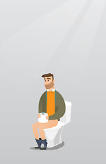 Image showing Man suffering from diarrhea or constipation.