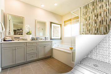 Image showing Master Bathroom Photo Page Corner Flipping with Drawing Behind