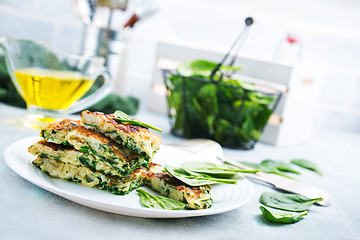 Image showing omelette with spinach