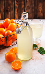 Image showing tangerines and tangerine juice