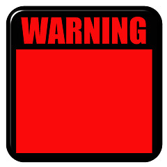 Image showing 3D Warning Sign