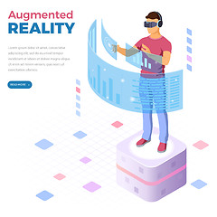 Image showing Isometric Virtual Augmented Reality