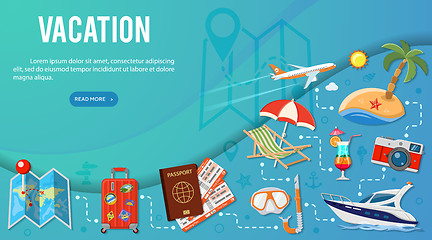 Image showing Vacation and Tourism Banner Infographics
