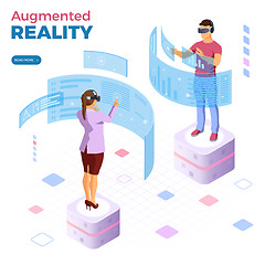 Image showing Isometric Virtual Augmented Reality