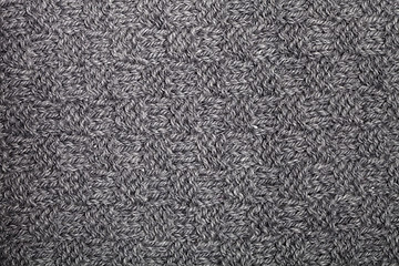 Image showing Knitted grey scarf texture 