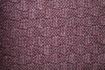 Image showing Knitted brown scarf texture