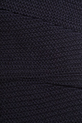 Image showing Knitted black scarf texture