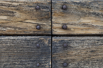 Image showing Old wooden grunge door texture