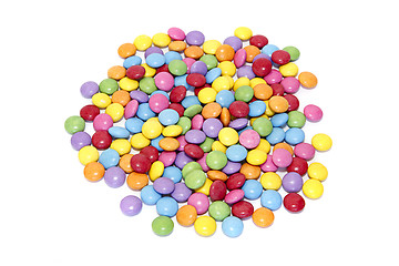 Image showing Bright colorful candy on white background