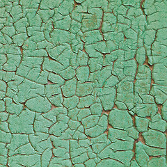 Image showing Old green painted grunge texture