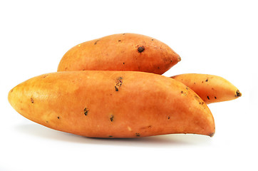 Image showing Sweet potatoes isolated
