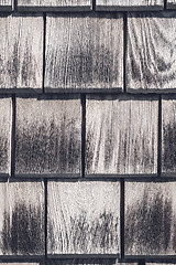 Image showing Gray wooden tiles texture