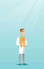 Image showing Pediatrician doctor holding teddy bear.